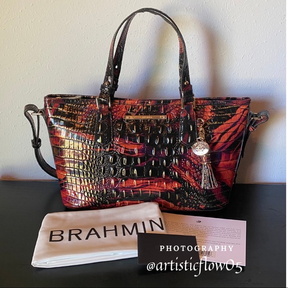 NEW! Brahmin Mini Asher Satchel Crossbody In Spice - Picture 6 of 15